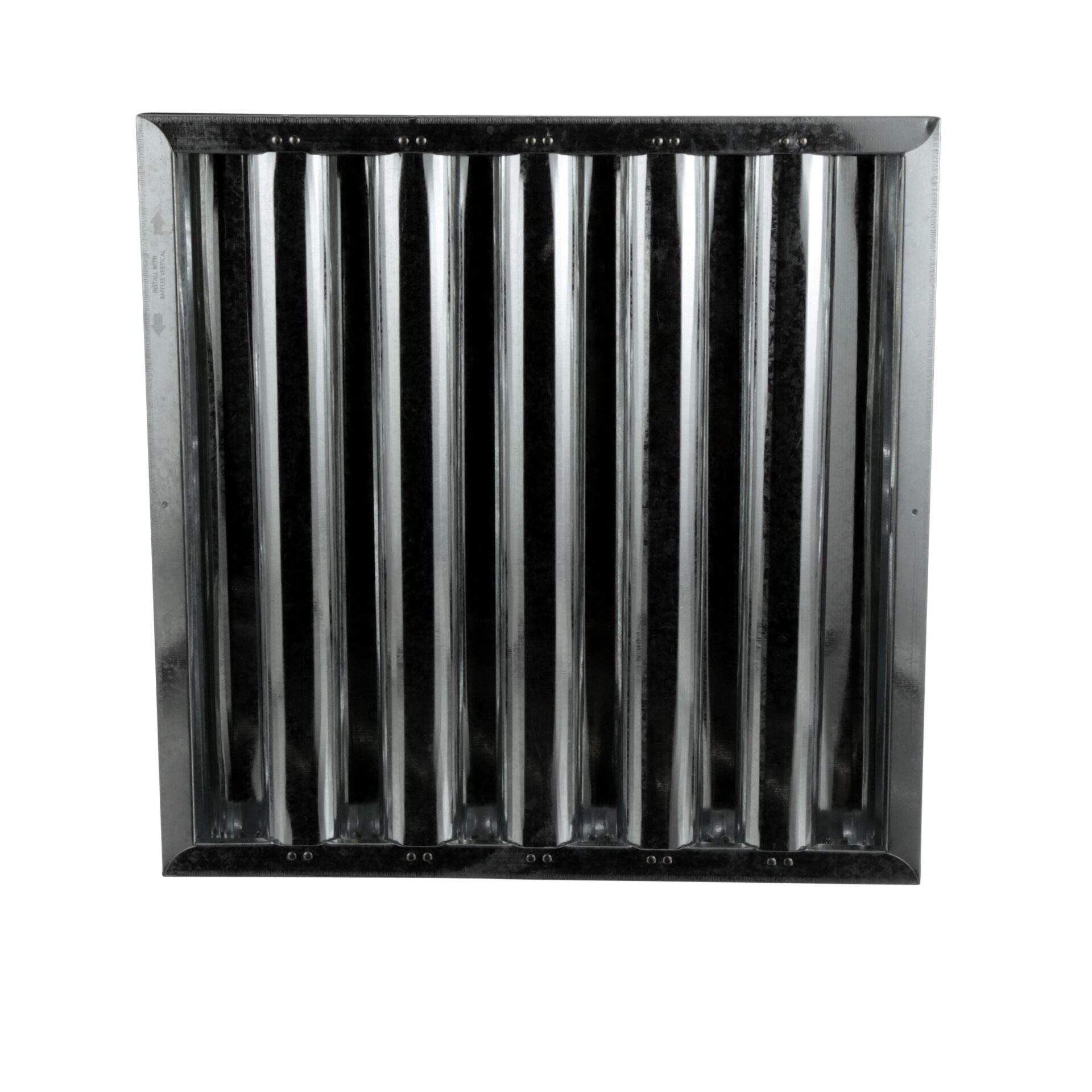 Type VI 20" H x 20" W x 1-3/4" D Galvanized Steel Baffle Grease Filter - Image 3